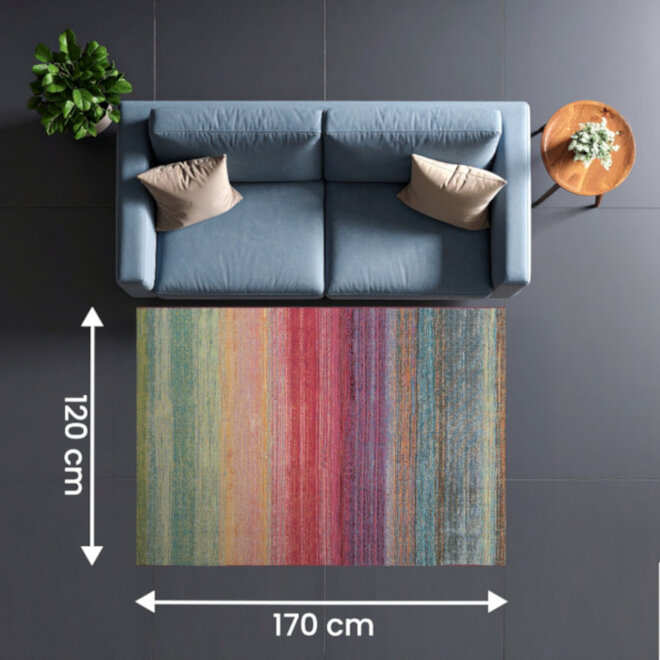 Binnen- en buitenvloerkleed Rainbow 120x170