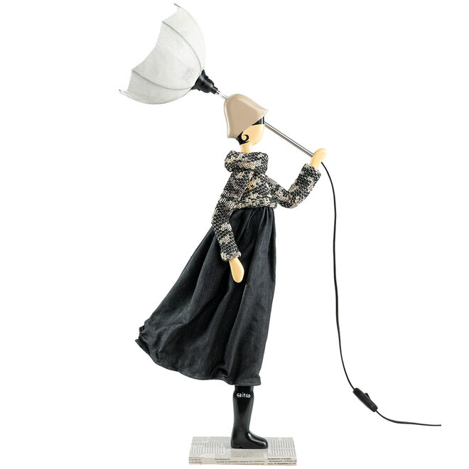 Tafellamp Paraplu dame Pissa