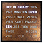 Woordklok Nederlands Epoxy, 40x40cm