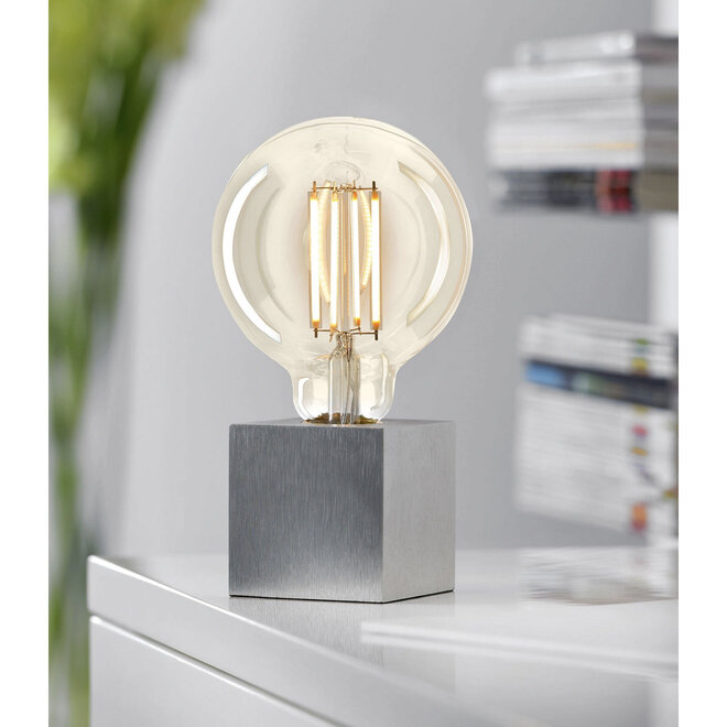 Tafellamp Cubic Zilver 8x8x8 cm
