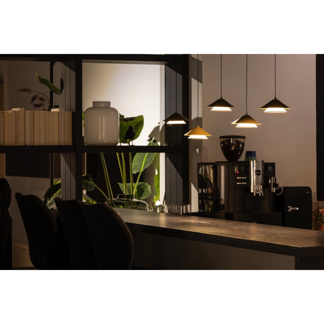 Hanglamp Jens, 5 lichts, aan balk L116 cm, hoogte instelbaar