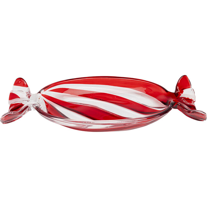 Decoratieve Schaal Candy, rood L34cm