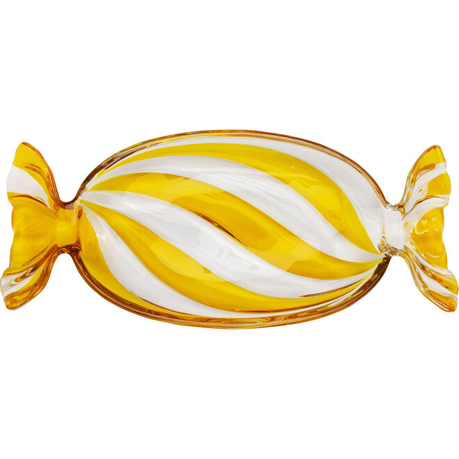 Decoratieve Schaal Candy geel B34cm