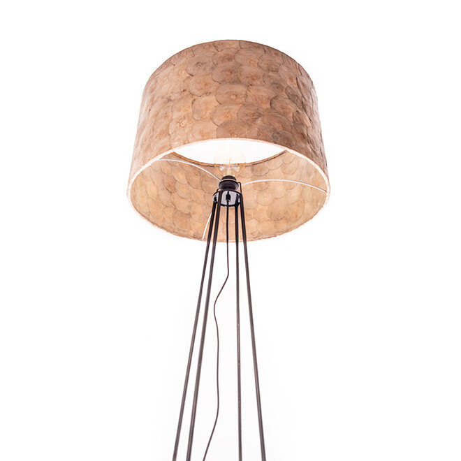 Villaflor schelpenlamp - Lampenkap Full Shell Gold 55cm