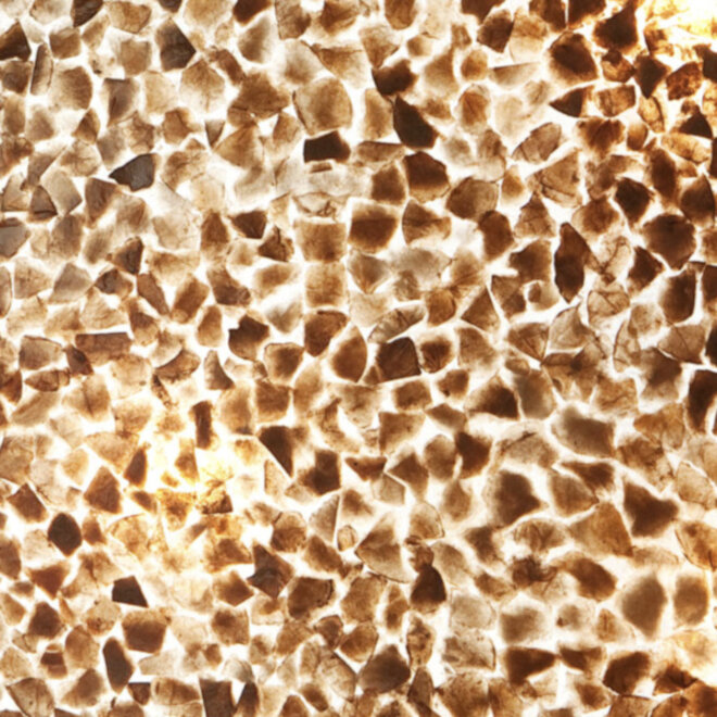 Villaflor schelpenlamp - Wangi Gold - tafellamp - Cilinder - 40 cm