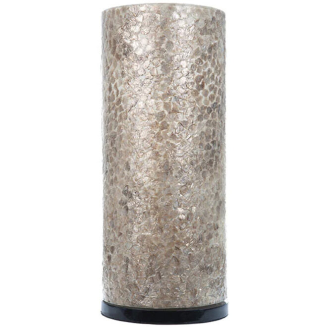 Villaflor schelpenlamp - Wangi Gold - tafellamp - Cilinder - 40 cm