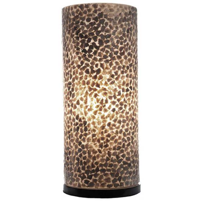 Villaflor schelpenlamp - Wangi Gold - tafellamp - Cilinder - 40 cm