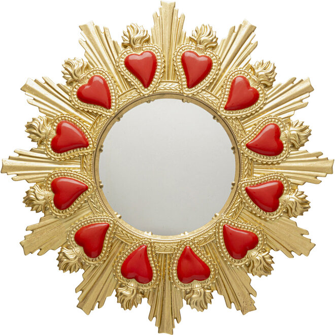 Wandspiegel Flaming Heart  Ø39cm