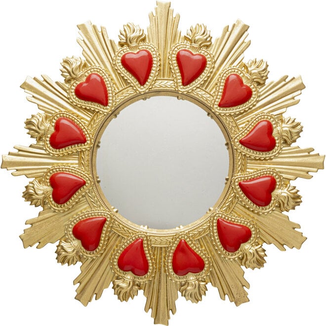 Wandspiegel Flaming Heart Ø39cm