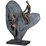 Figuur 'Heart of Stone', polyresin, antique bronze finish, H30cm