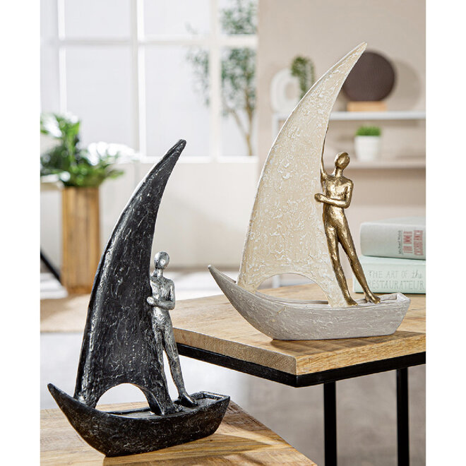 Figuur 'Sailing' goud H29cm