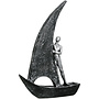 Figuur 'Sailing' zilverH29cm