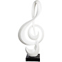Sculptuur 'Clef' glossy roomwit, H83cm