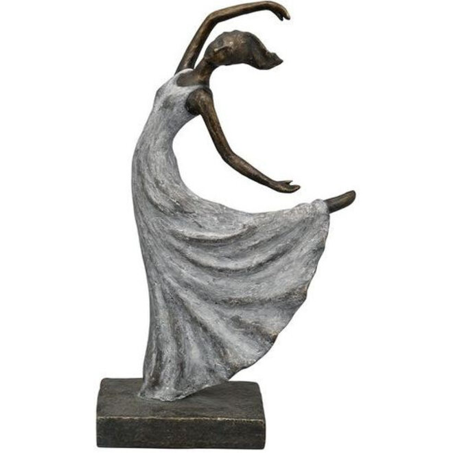Beeld dansende vrouw grijs, antreciet H44cm