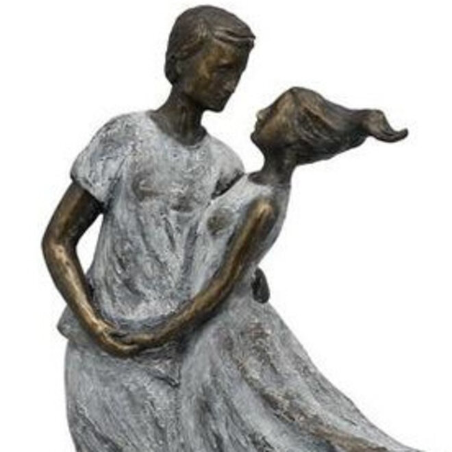 Beeld Partnerdans, antique bronze finish H40cm