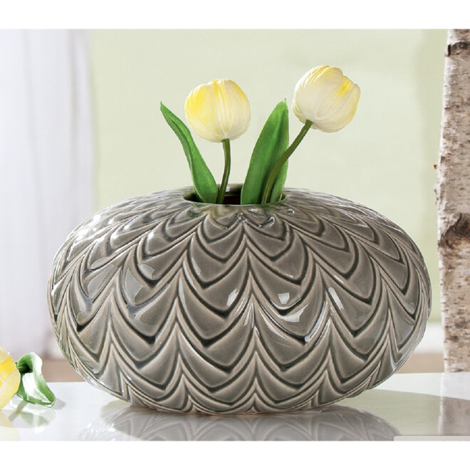 Bolvaas Lamello groen, grijs Ø29cm