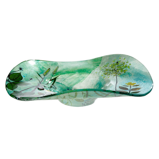 Glas Schaal Wild Flowers, Ø47cm