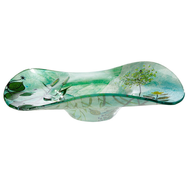 Glas Schaal Wild Flowers, Ø47cm