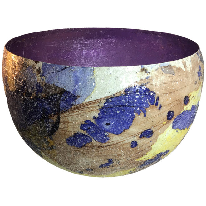 Decoratieve Metalen Schaal Lila Large Ø46cm