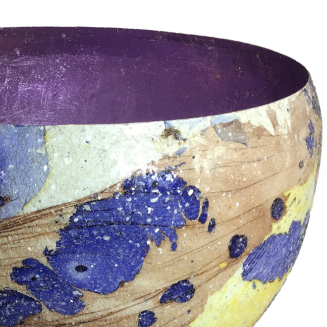 Decoratieve Metalen Schaal Lila Large Ø46cm