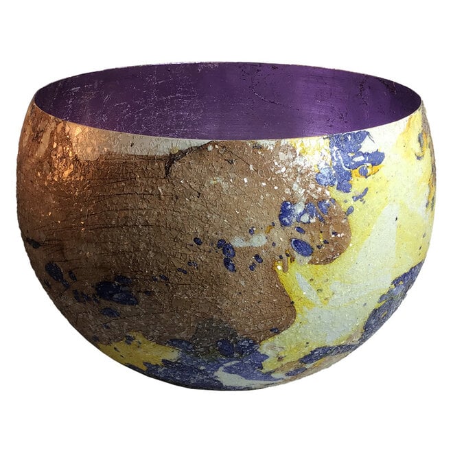 Decoratieve Metalen Schaal Lila Medium Ø36cm