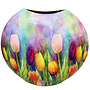 Metalen Vaas Kleurrijk Tulips H32cm