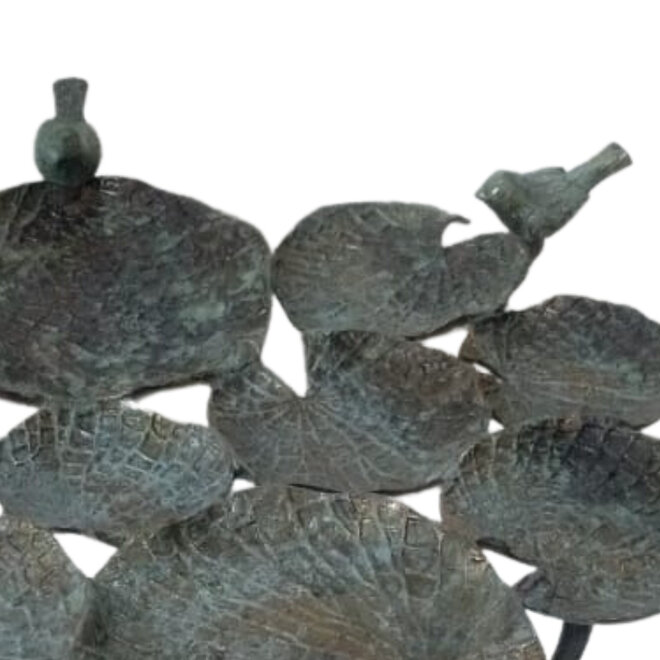 Binnen/buiten Bijzettafel Waterlelie en Vogels H55cm