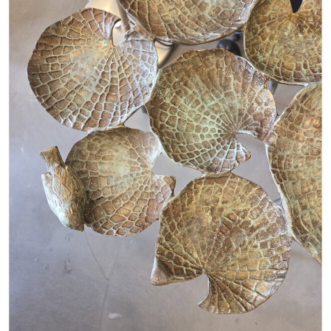 Binnen/buiten Bijzettafel Waterlelie en Vogels H55cm