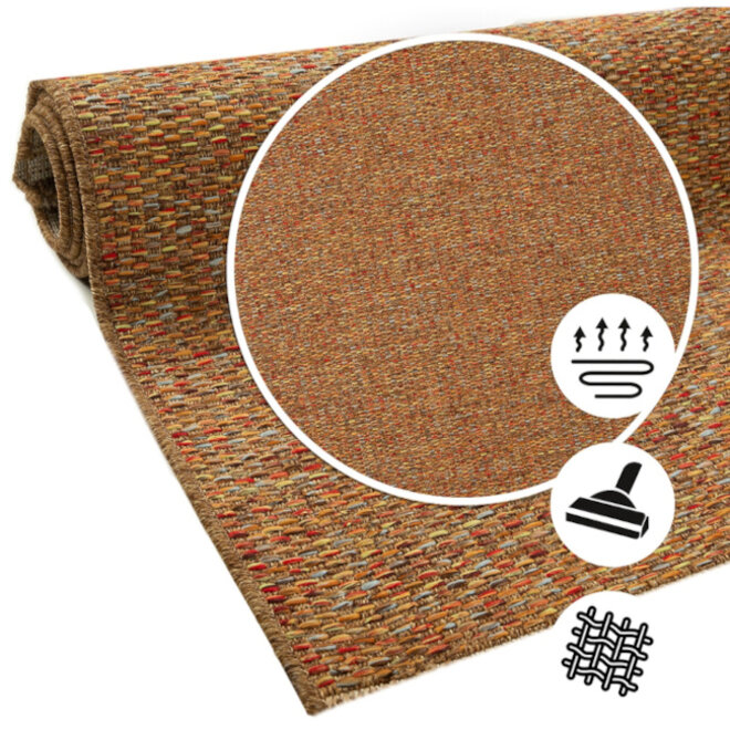 Binnen- en buitenvloerkleed Siena Cinnamon 160x230