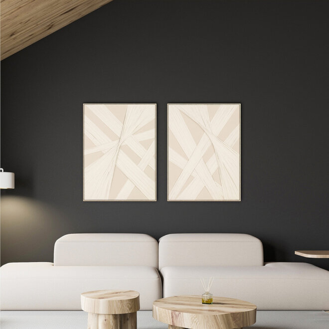 Canvas schilderij Stretched Forms "A" 90x120