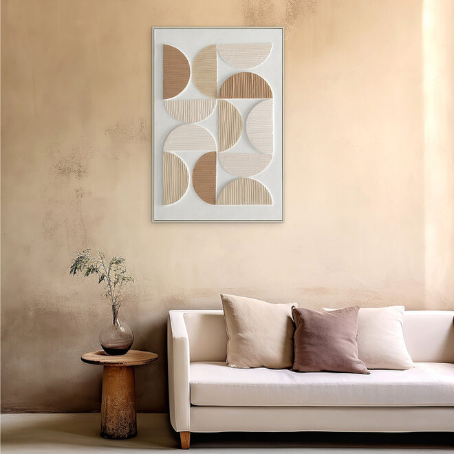 Canvas schilderij 3D Semicirkel 80x120