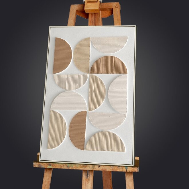 Canvas schilderij 3D Semicirkel 80x120