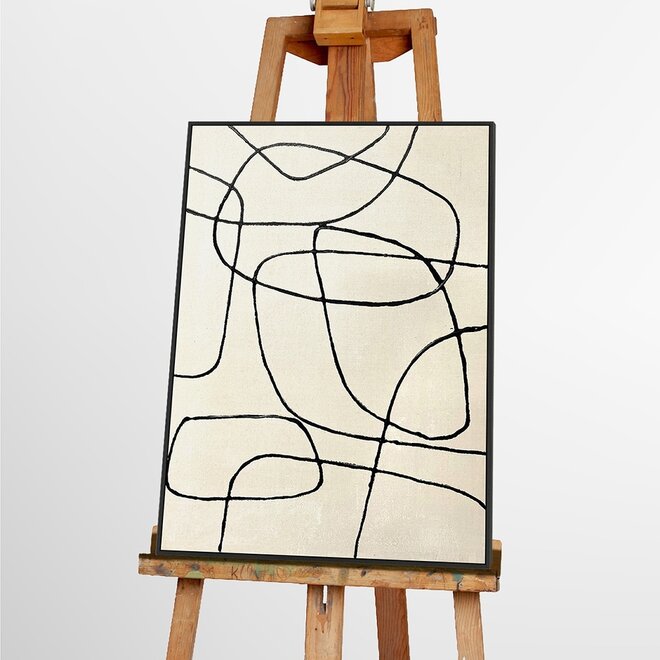 Canvas schilderij Fine Line "A" 60x80