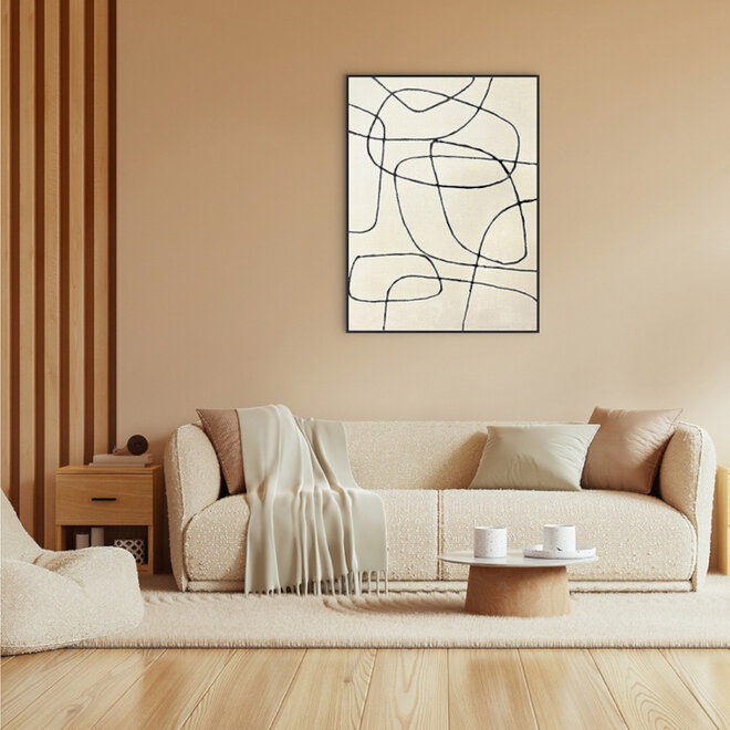 Canvas schilderij Fine Line "A" 60x80