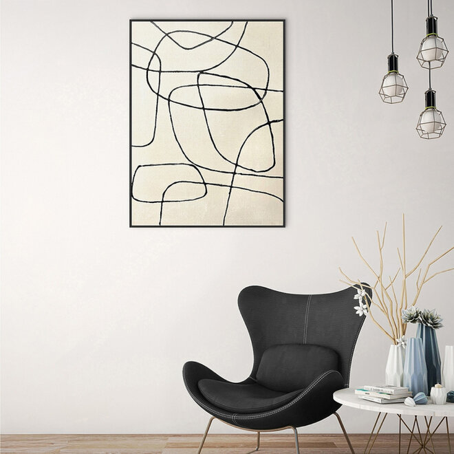 Canvas schilderij Fine Line "A" 60x80