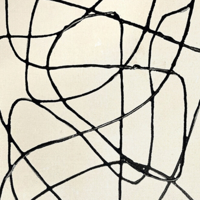 Canvas schilderij Fine Line "B" 60x80