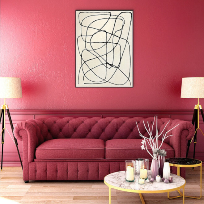 Canvas schilderij Fine Line "B" 60x80