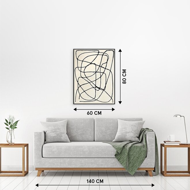 Canvas schilderij Fine Line "B" 60x80
