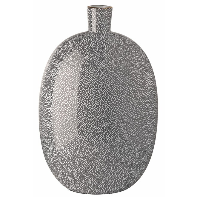 Porseleinen vaas Athina, grijs/crème H42cm