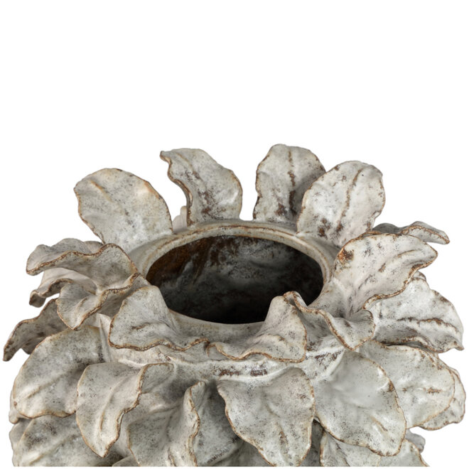 Vaas Varda S, keramiek beige, bruin, H34cm