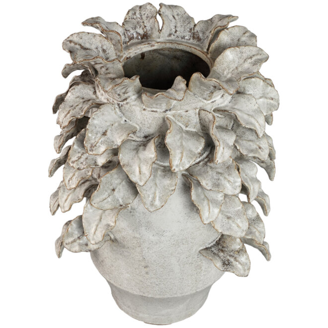 Vaas Verda M, keramiek beige, bruin, H42cm