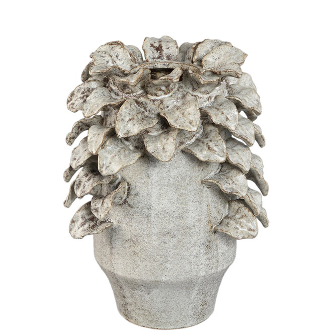 Vaas Varda S, keramiek beige, bruin, H34cm