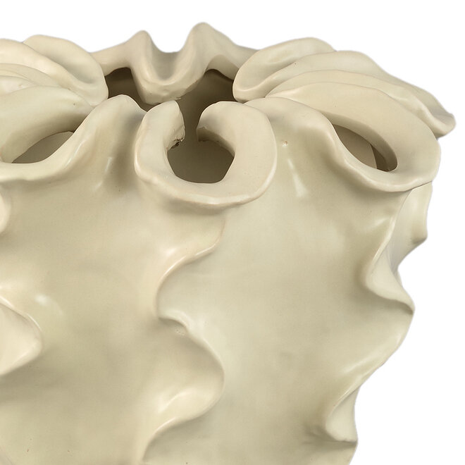 Keramieken Vaas Rudie, crème H28cm