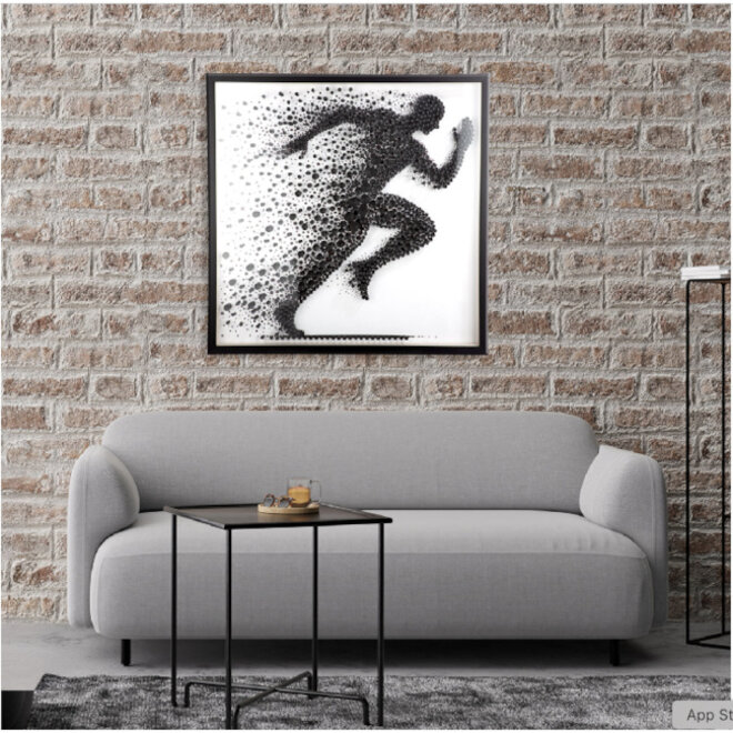 Wanddeco 3D Picture Sprint 80x80cm