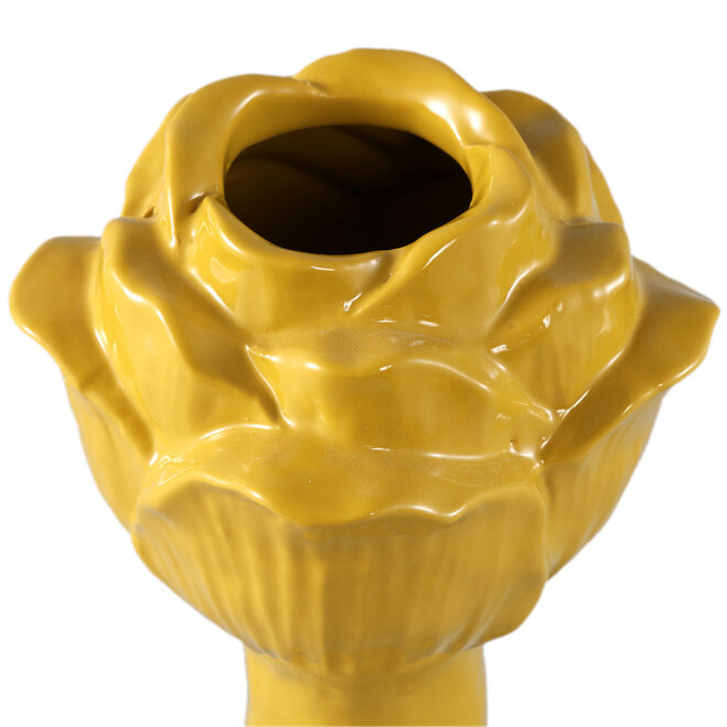 Keramieken Vaas Minerva Geel H30cm