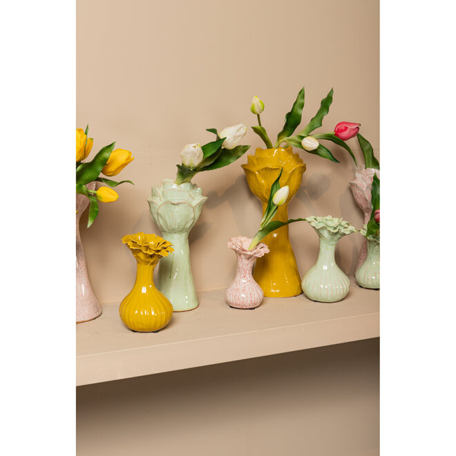 Keramieken Vaas Minerva Geel H30cm