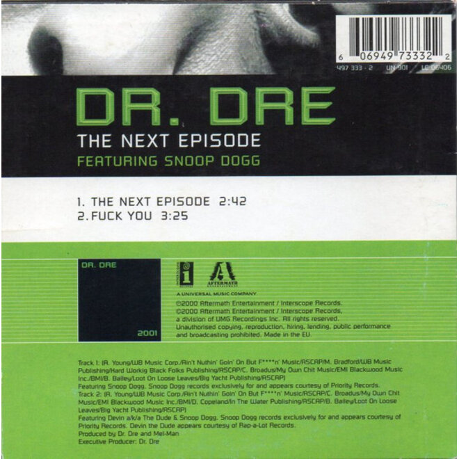 Muziekdoosje met melodie: The Next Episode (Dr. Dre & Snoop Dogg)