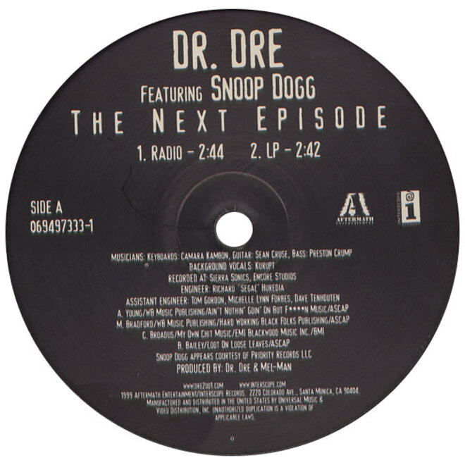 Muziekdoosje met melodie: The Next Episode (Dr. Dre & Snoop Dogg)