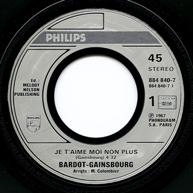 Muziekdoosje met melodie: Je t'aime... moi non plus