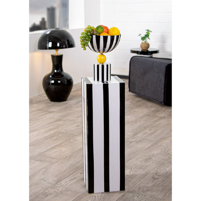 Zuil Stripes zwart wit H61cm